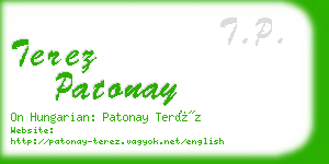 terez patonay business card